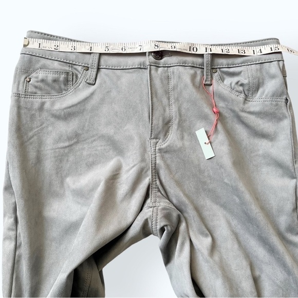 Laurie Felt Baby Bell Pants Faux Suede Mid Rise Cut Out Hem 6x31 - Picture 11 of 11
